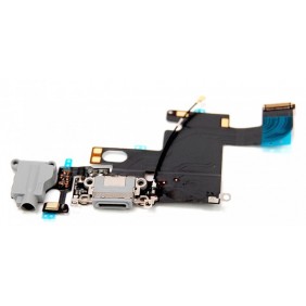 Шлейф iPhone 6 на системный разъем + разъем гарнитуры + микрофон, серый
